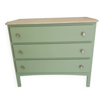 Matt green chest of drawers