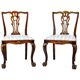 Paire de chaises vintage plaquées en noyer, années 1950.
