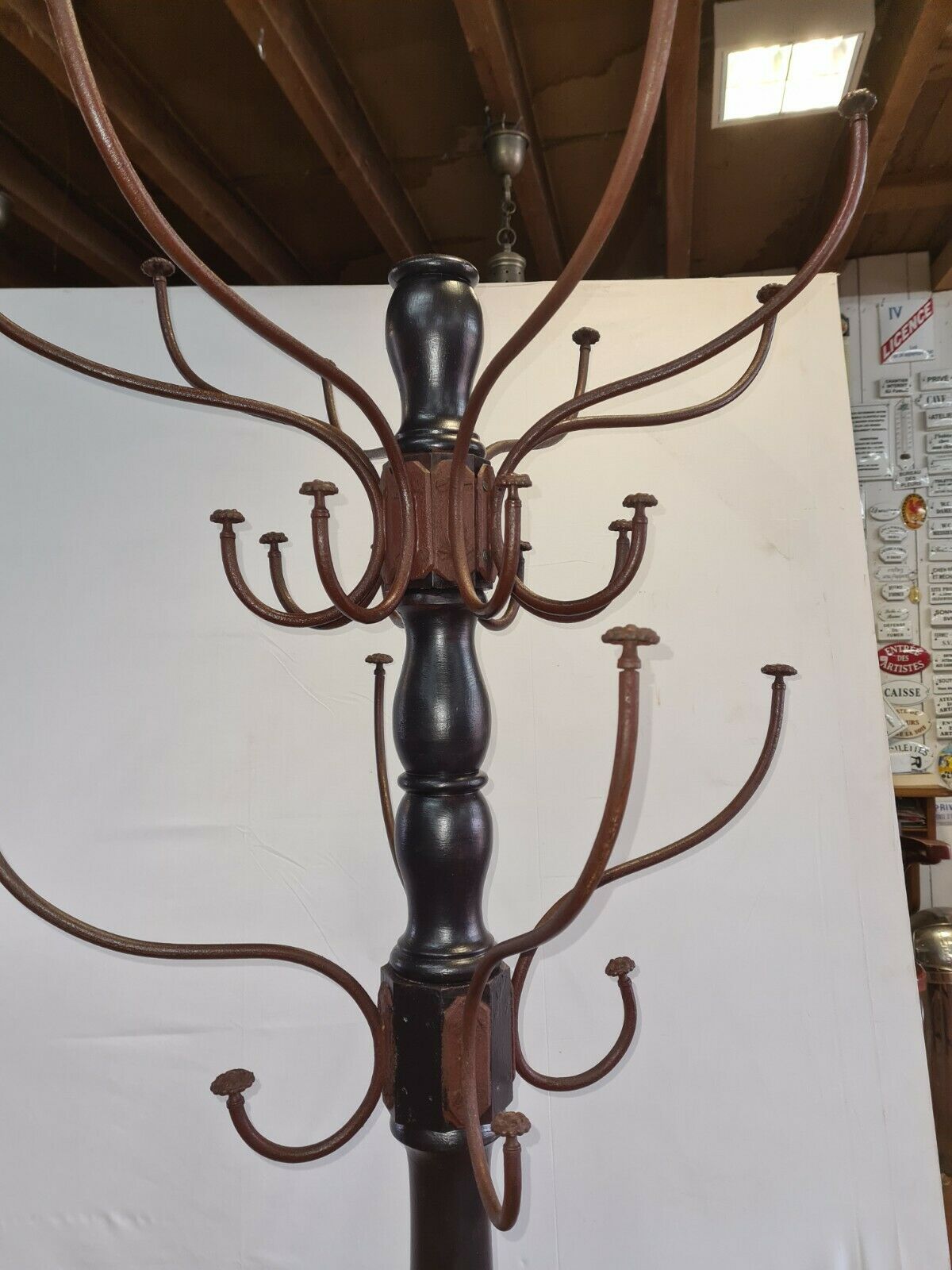 Wooden parrot coat rack