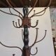Wooden parrot coat rack
