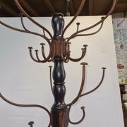 Wooden parrot coat rack