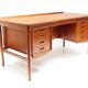 Sculpted 1960s Danish Desk in Teak by Svend Aage Madsen