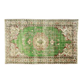 Anatolian handmade vintage rug 238 cm x 150 cm