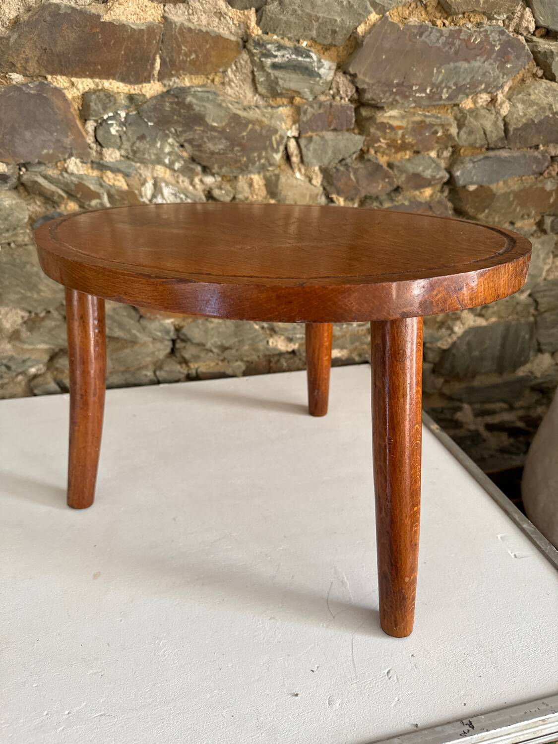 Wooden tripod side table