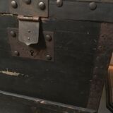 Black fabric top travel trunk
