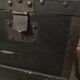 Coffre de voyage noir dessus en tissu