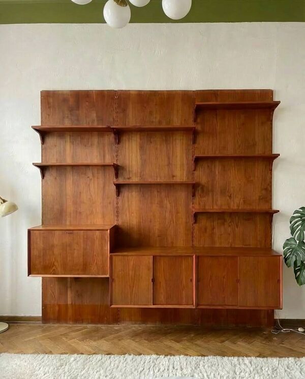Wall unit royal system – design par poul cadovius (1958), danemark