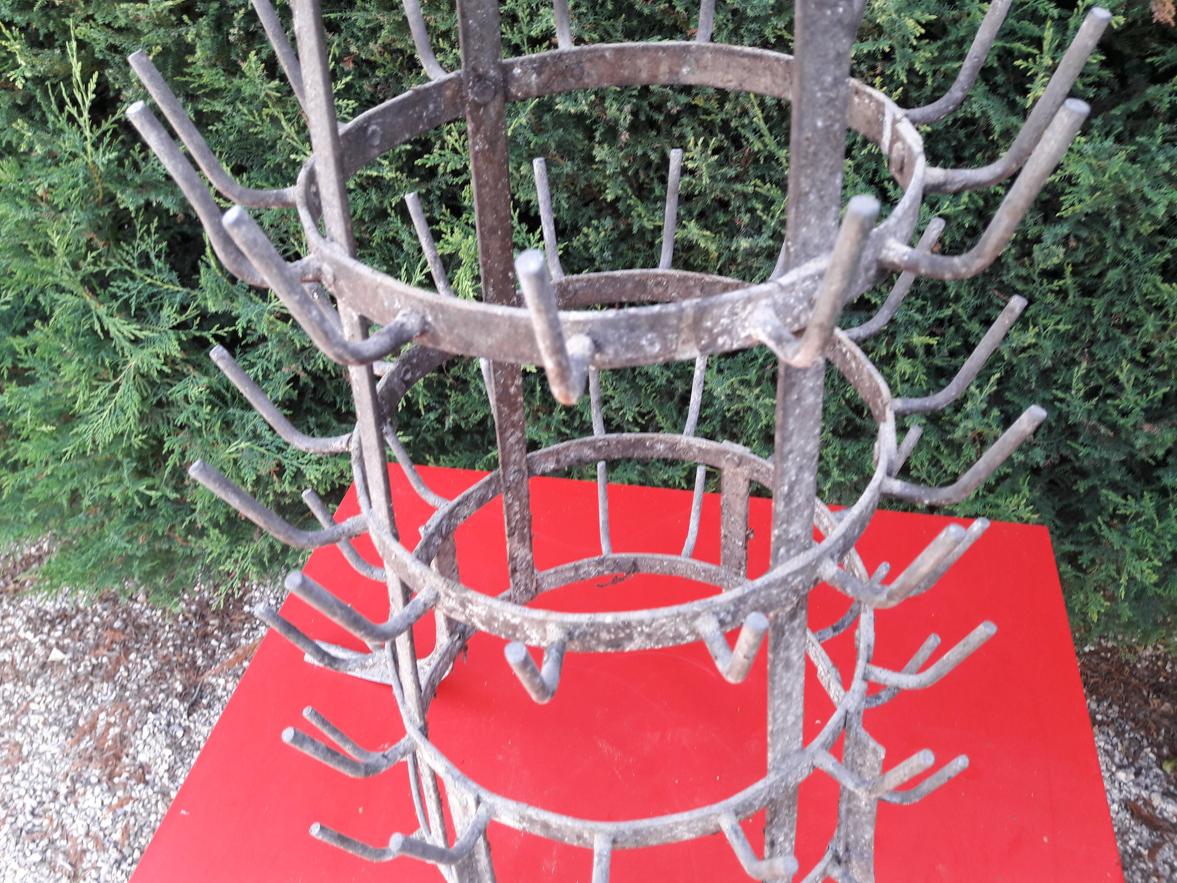 Wrought iron hedgehog for bottle