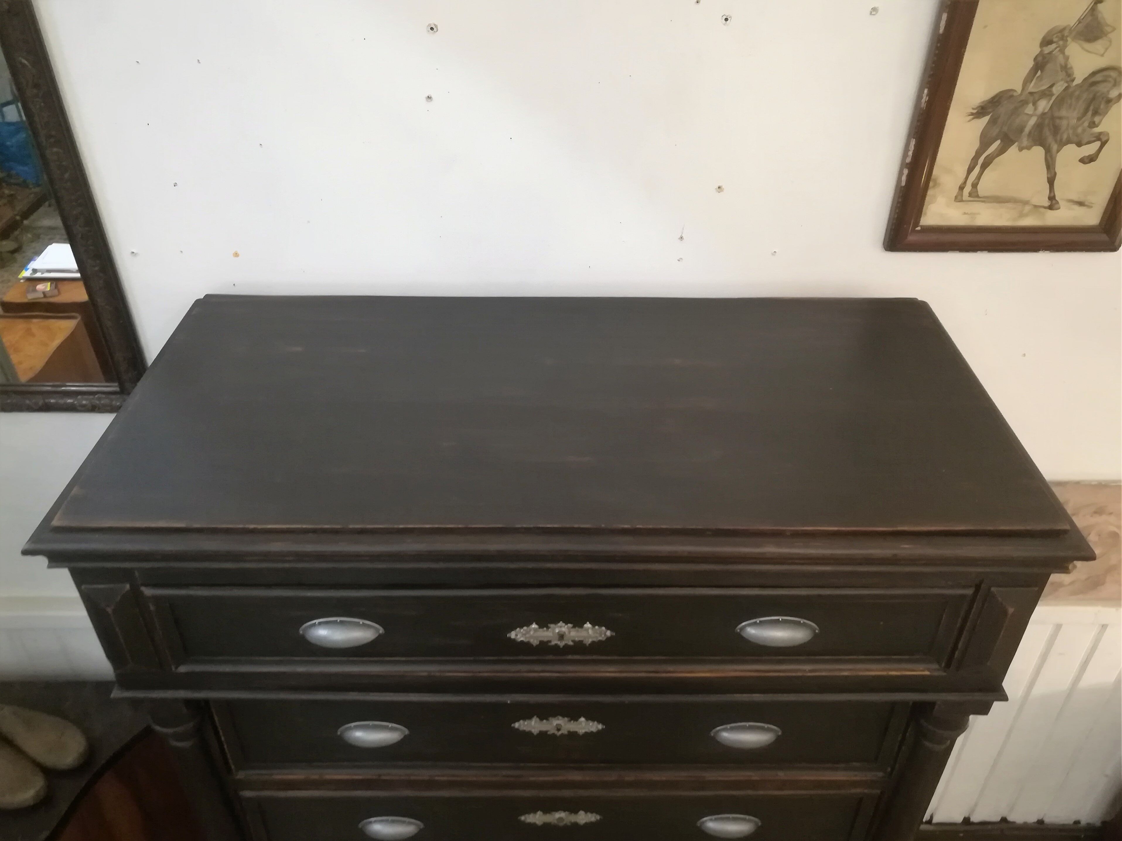 1900 patinated pine chiffonnier