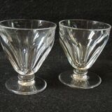 Two small Port glasses in Baccarat crystal