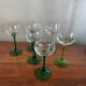 6 engraved wine glasses