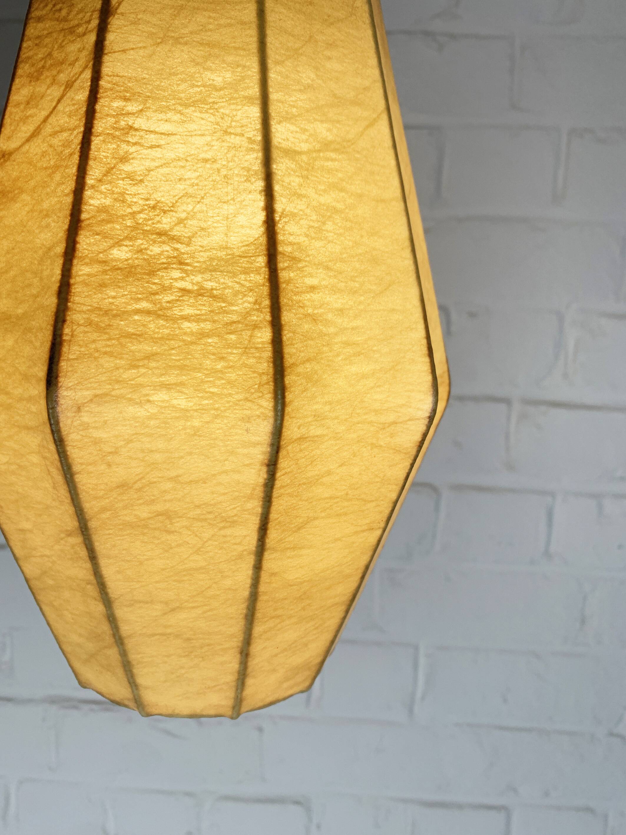 Oblong Cocoon pendant light, Friedel Wauer for Goldkant Leuchten, 1960s