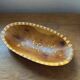 Handmade oriental fruit bowl in thuya wood - vintage marquetry