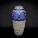 Vase Art déco en grès émaillé de Louis Dage, motifs papillon, circa 1930