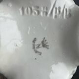 Capodimonte-style porcelain lidded sugar bowl with floral relief