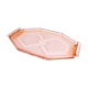 Art deco tray in pink glass