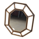 miroir en rotin octogonal