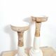 Painted wooden candlesticks