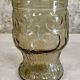 Old/vintage black smoked glass orangeade set