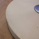 Vintage 1970s Mushroom Floor Lamp: Chrome & White Plastic, Retro Lighting