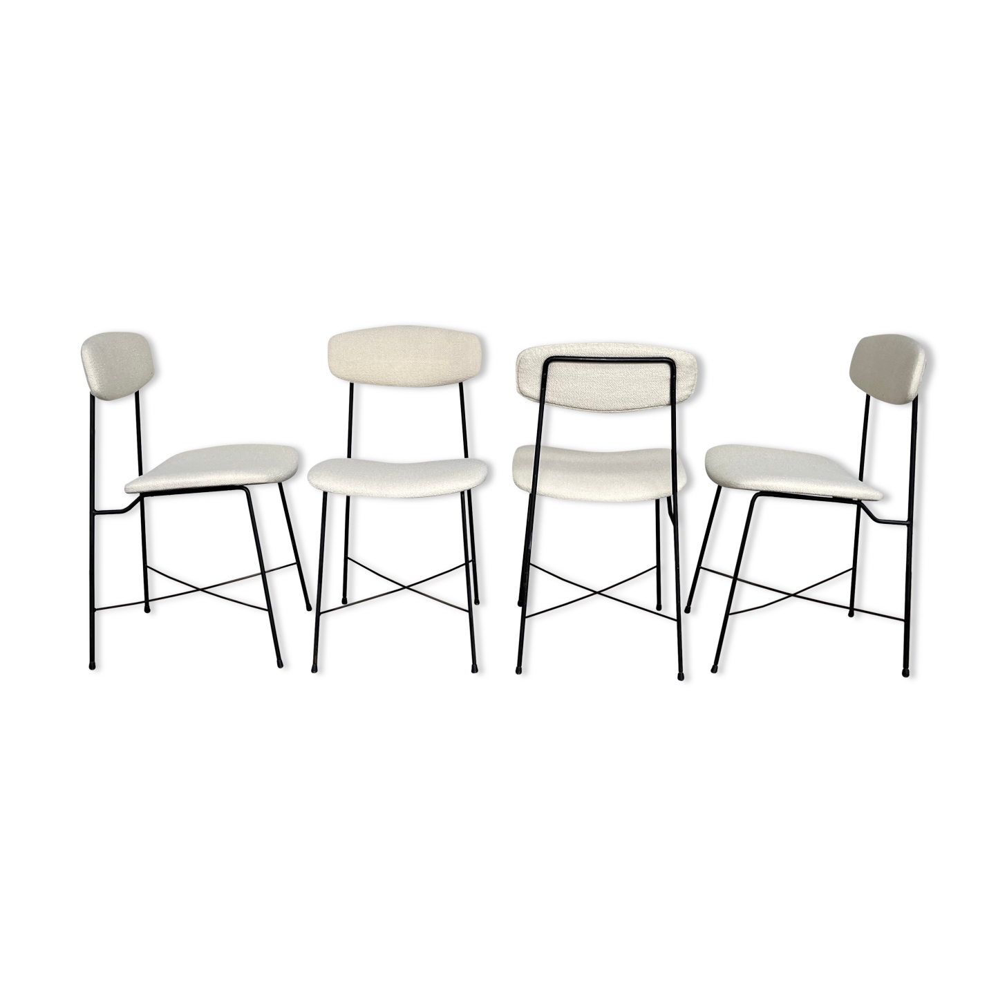 4 chairs by georges coslin for faram - italy 1958