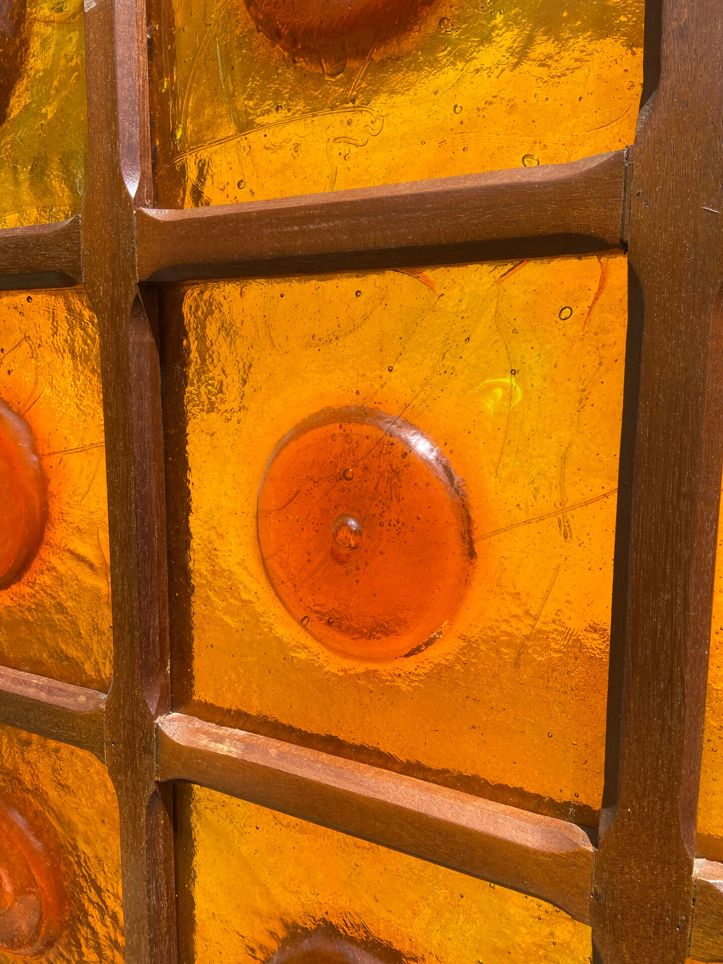 Important separating panel Gordiola in blown glass, Mallorca, year