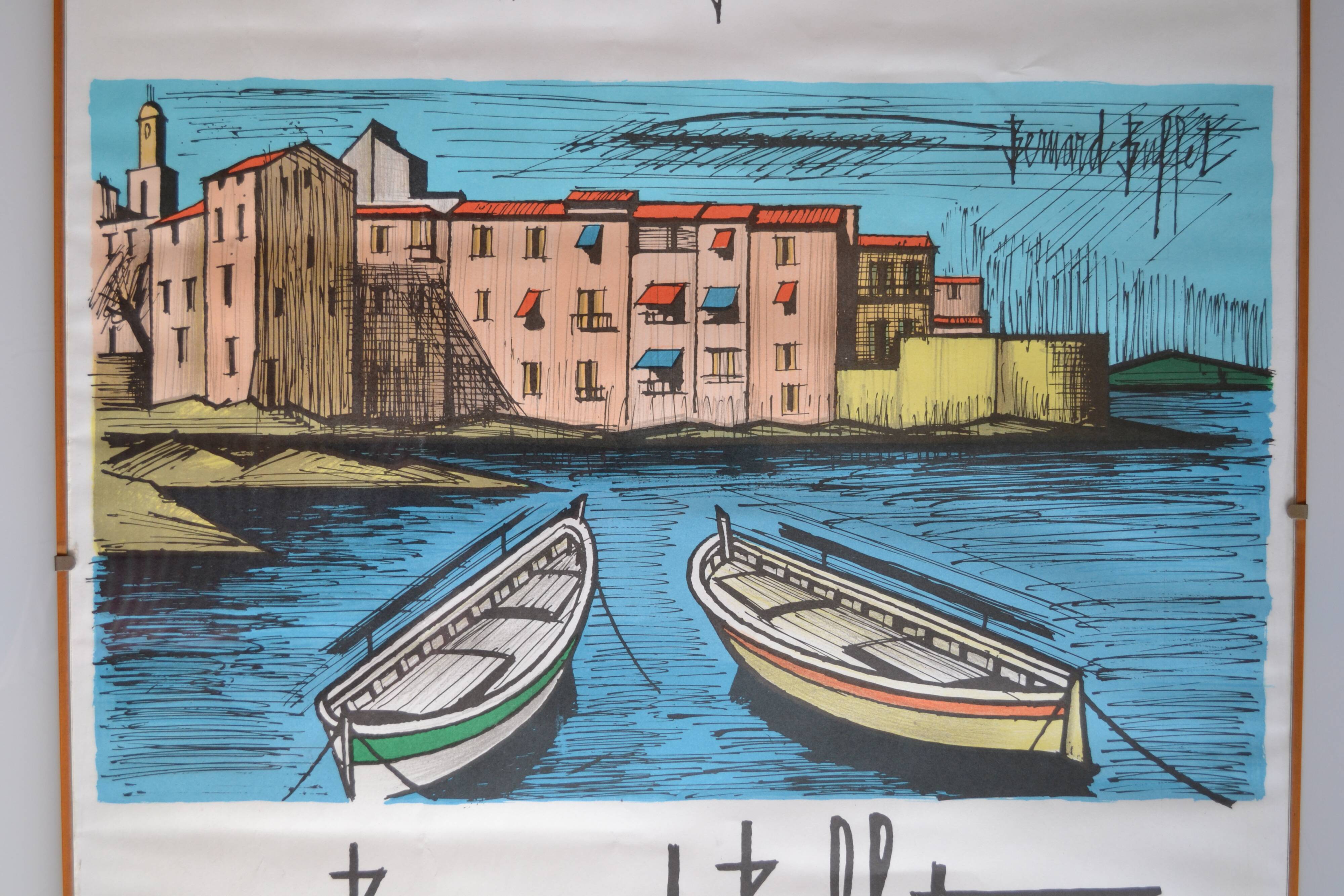 Bernard Buffet Saint Tropez Lithograph Poster Mourlot Paris 1984