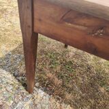 Table de ferme en chêne massif merisier