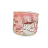 Pot cover in earthenware house and landscape