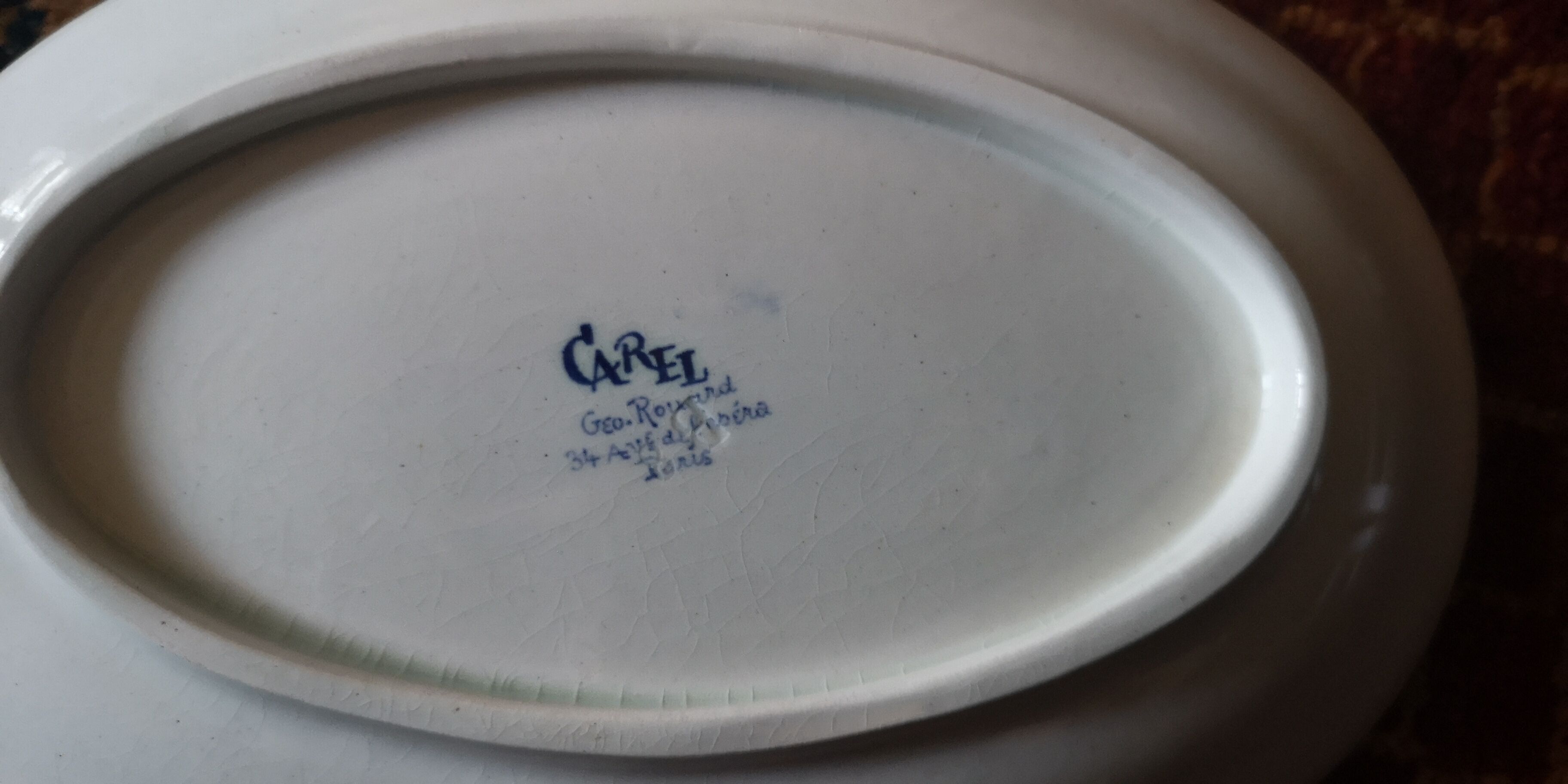 4 Service dishes - Porcelaine Carel Geo Rouard
