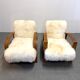 Fauteuils en peau de mouton Art Déco