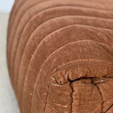 Pouf / footrest Annie Hiéronimus – Cinna – Brown corduroy