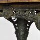 Cast iron garden table with pine top