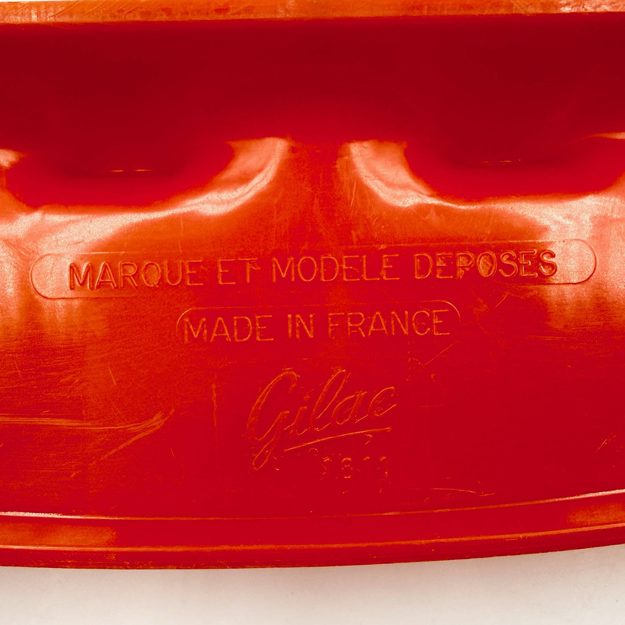 Space Age wall hook orange Gilac France 1970s