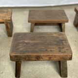 Small stool, side stool in old teak, footrest
