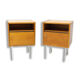 Paire de tables de chevet du milieu du siècle, années 1960, Tchécoslovaquie