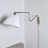 Danish Brass Swing Arm Wall Lamp, 1950s