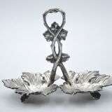 Old solid silver saleron, hallmarks from Spain, art nouveau, collection