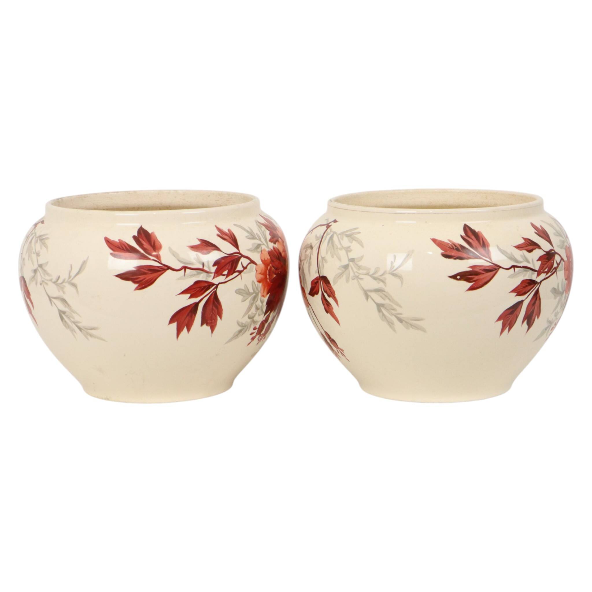 Grands pots à fleurs antiques Cachepots Décor floral