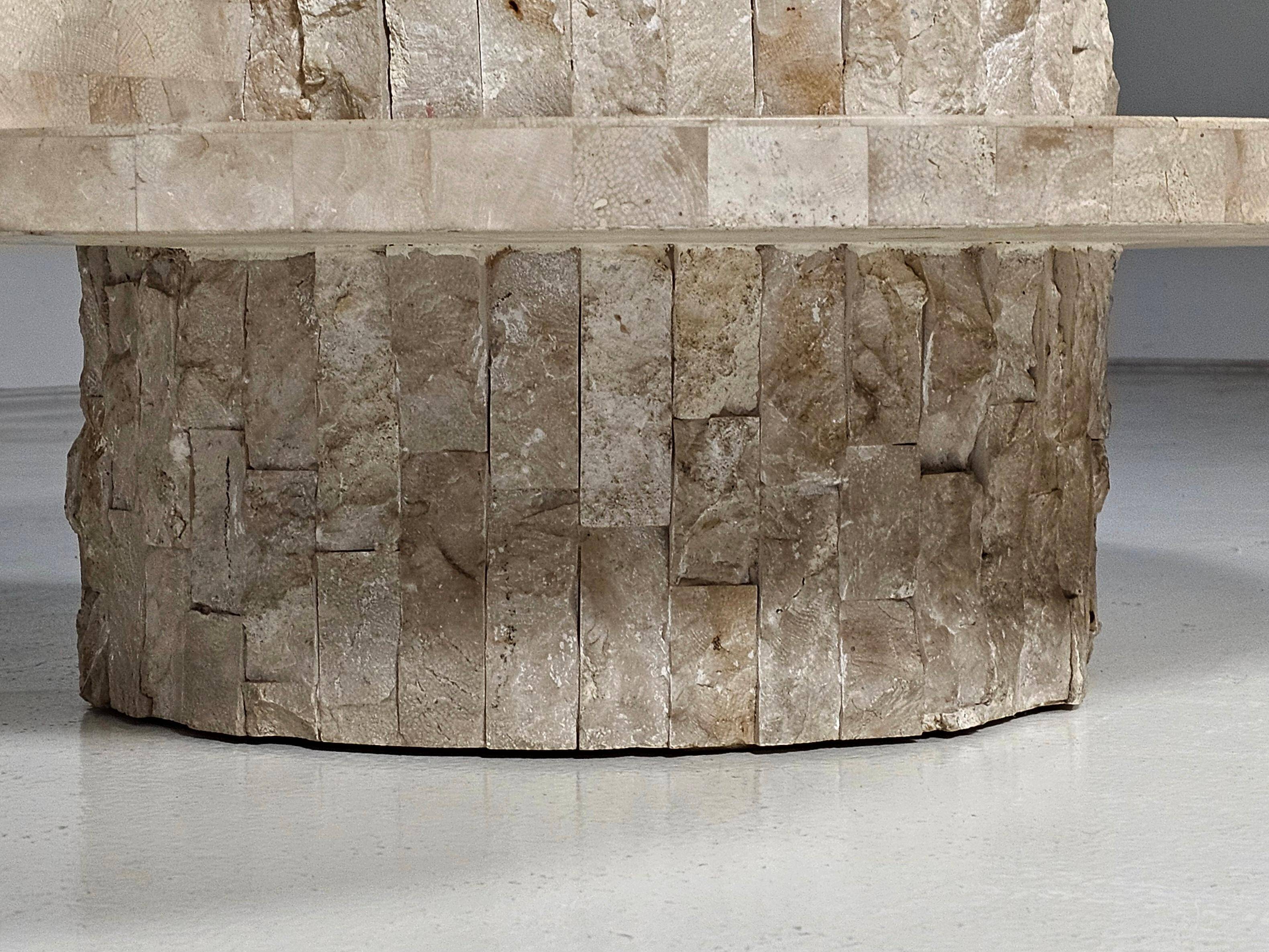 Mactan stone coffee table by Magnussen Ponte, 1980s