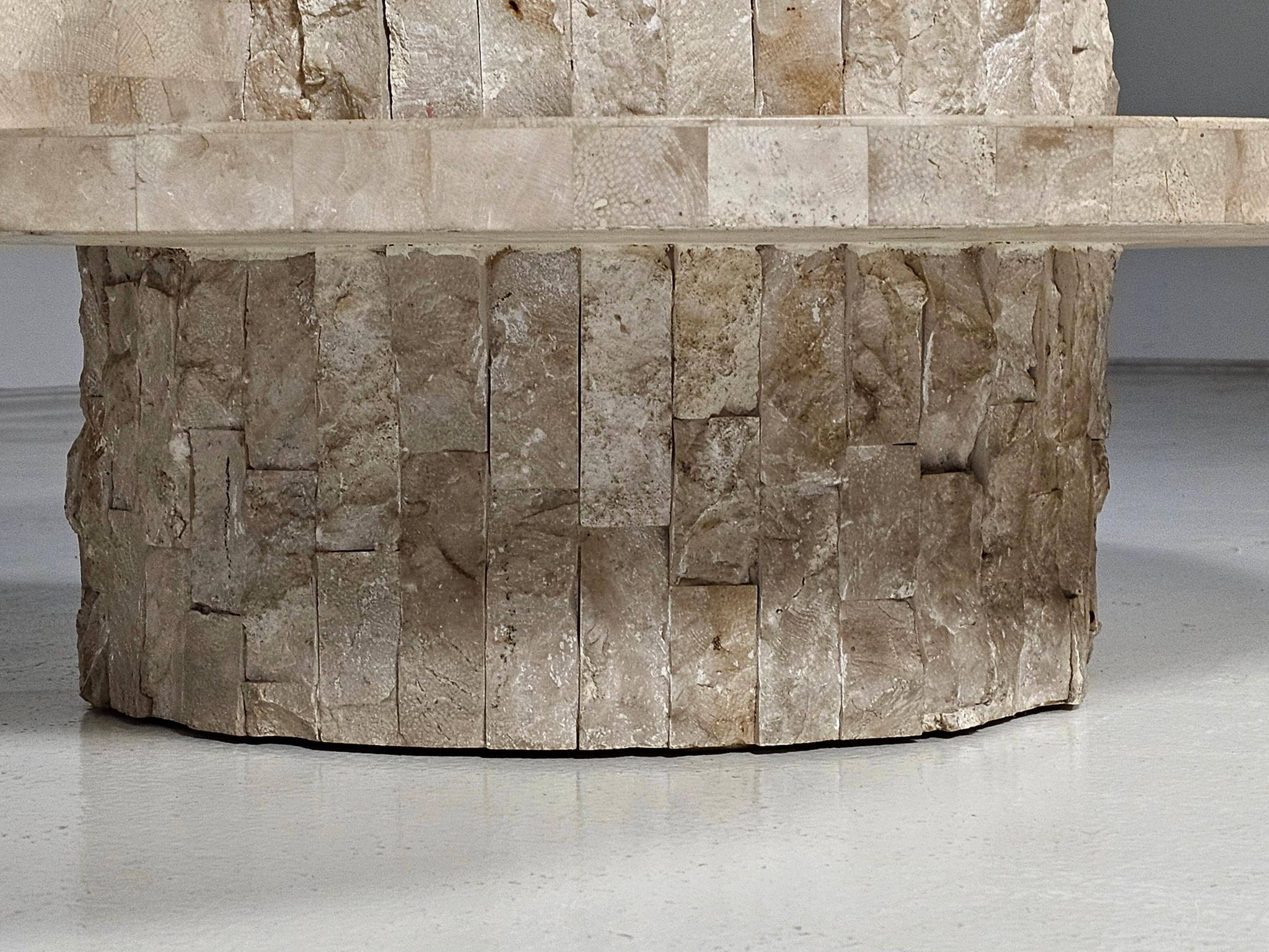 Mactan stone coffee table by Magnussen Ponte, 1980s