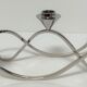Candle holder brass chrome contemporary design