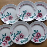 6 assiettes à dessert Sarreguemines modèle Monceau 200215