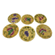 Sarreguemines dessert plates in barbotine with fruit decoration French Vintage