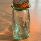 bubbled glass jar with vintage cork