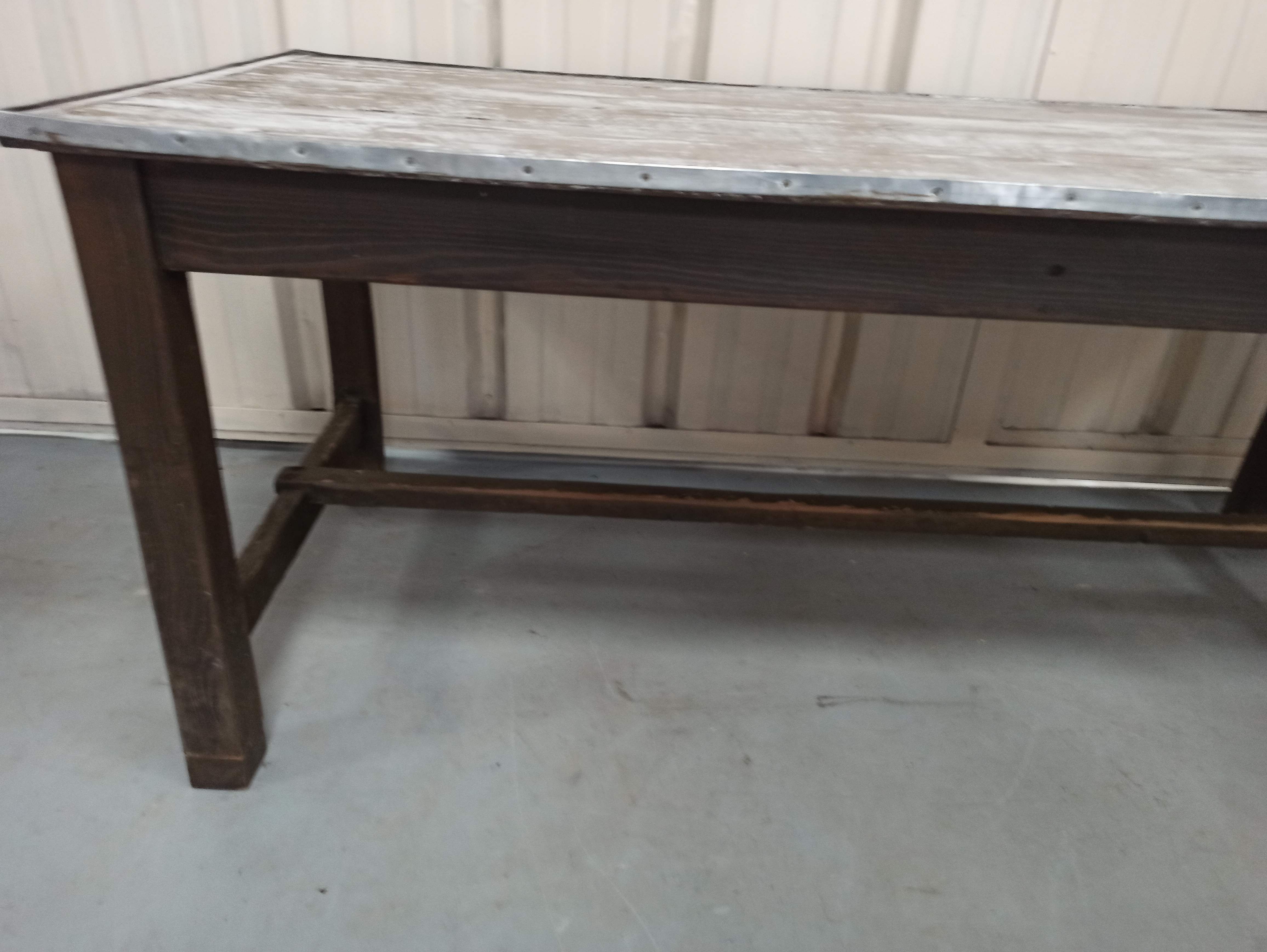 181 cm - Patinated spacer farm table