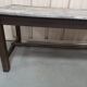 Table de ferme entretoise patinée