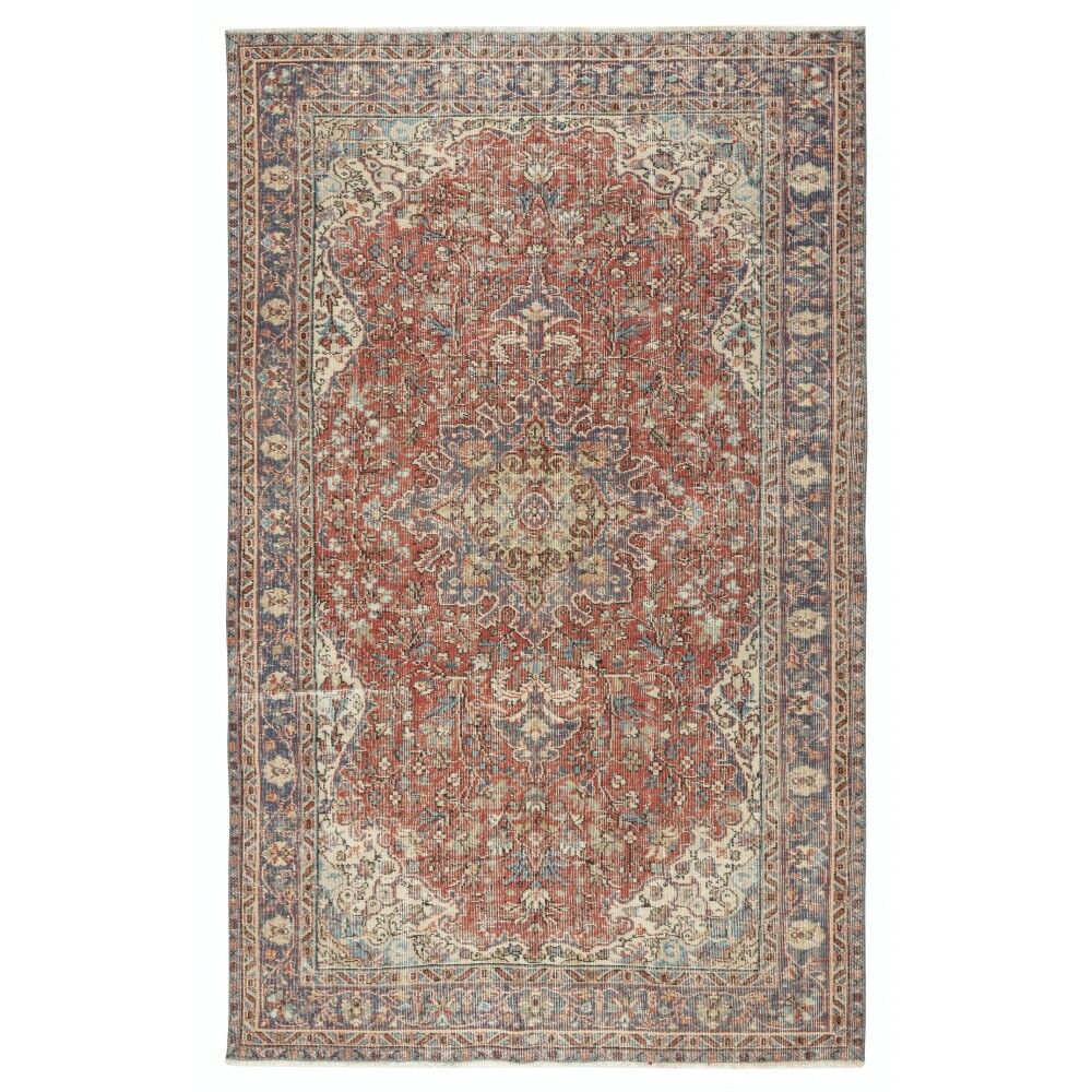 Handmade Turkish Vintage Rug. Traditional Wool Area Carpet for Living Room or Bedroom
