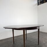Table scandinave en palissandre avec allonge