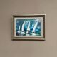 Original Swedish Oil on Panel – “Sailboats” by Bertil Thorell,  Signed